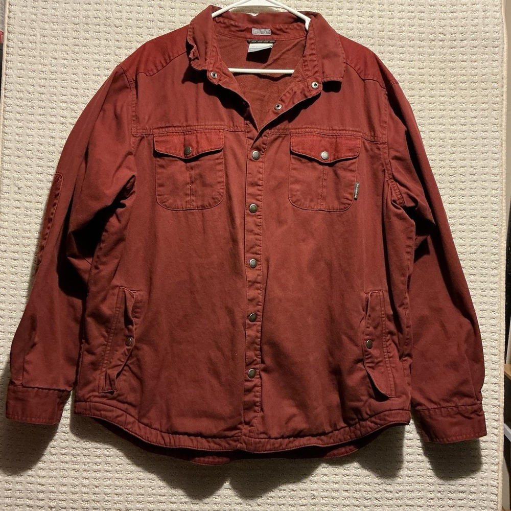 Columbia Hyland Woods Shirt Jacket 1736131 Rust/Burgundy XL Regular Fit Ranch